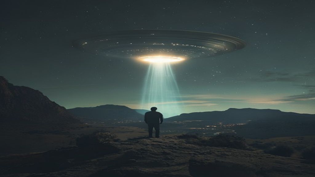 XENODEX key art โ agents facing an alien mothership